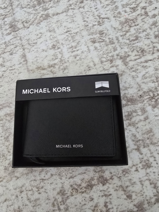 Michael Kors Other - Michael Kors Black Slim Bifold Card Holder Wallet